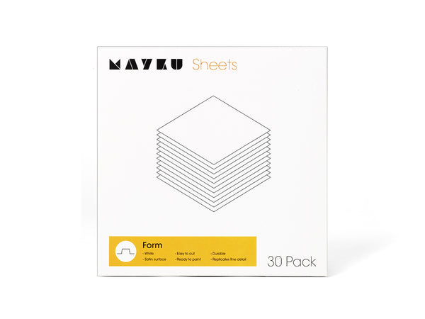 Mayku Form Sheets (White) 0.5mm - Pack of 30